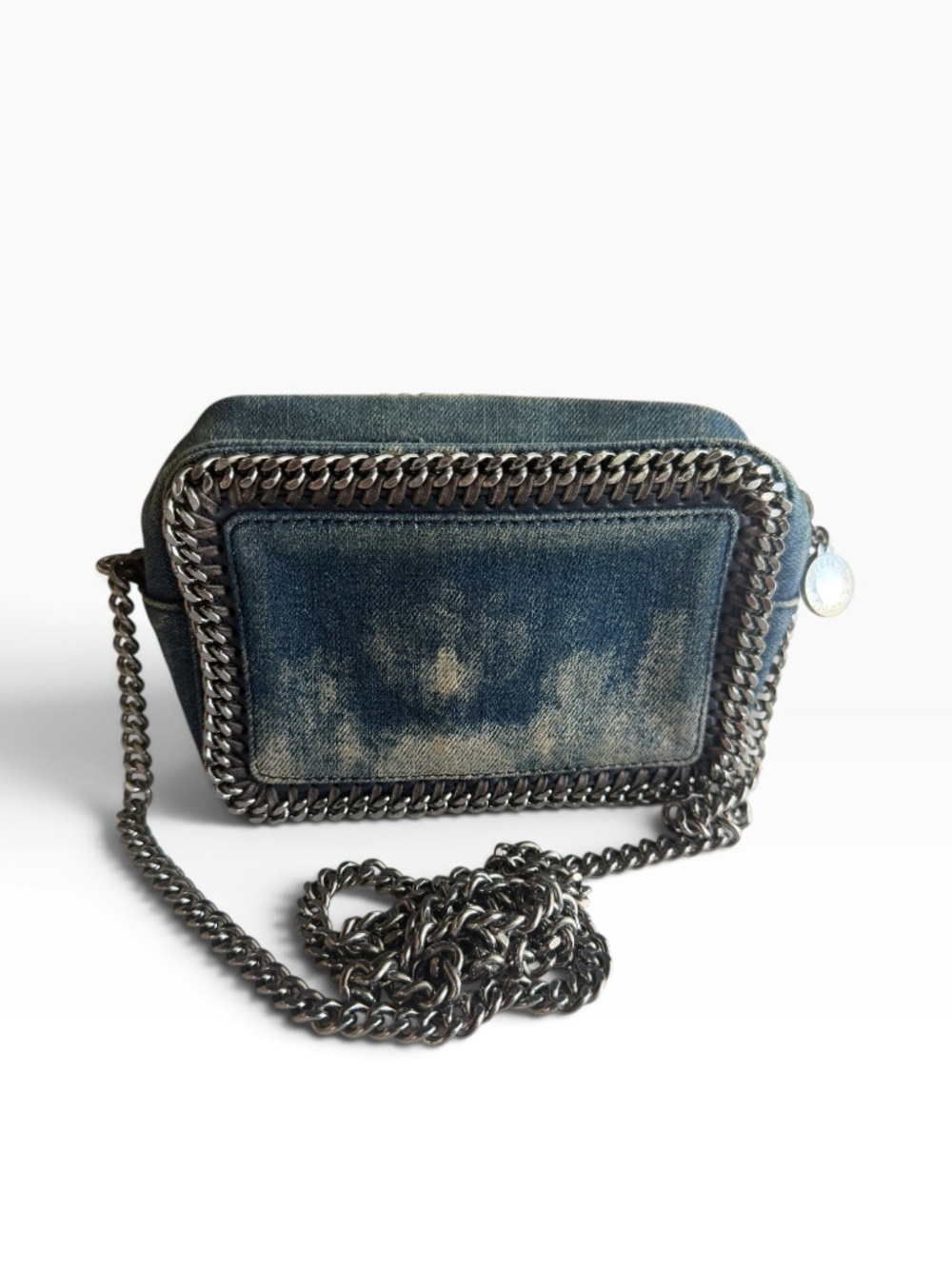 Stella McCartney Falabella Denim Chain Crossbody Camera Bag